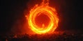 Abstract representation of a fire s core, with swirling heatwaves and intense orange glow. An abstract, Royalty Free Stock Photo