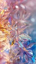 An abstract representation of ice crystals shimmering with a rainbow of colors Royalty Free Stock Photo