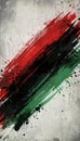 Abstract representation of Juneteenth with bold strokes of red, black, and green on a textured background, freedom Royalty Free Stock Photo