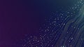 Abstract Network of Connected Data Points with Wavy Lines and Gradient Background Royalty Free Stock Photo
