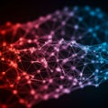 Abstract representation of a neural network or data structure with interconnected Royalty Free Stock Photo
