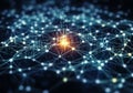 Abstract representation of a neural network, featuring Royalty Free Stock Photo