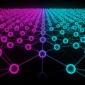 An abstract representation of a neural network or molecular structure. The image Royalty Free Stock Photo