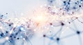 Abstract Neural Network Visualization - Interconnected Neurons and Synapses with Bright Light Royalty Free Stock Photo