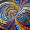 An abstract representation of the passage of time, with swirling lines, blurred edges, and fading colors that capture the transi