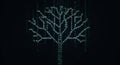 Digital Tree of Life Made of Binary Code and Numbers Royalty Free Stock Photo