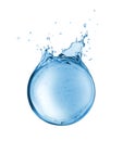 Abstract reservoir of water in the form of a sphere Royalty Free Stock Photo