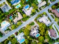 Abstract residential buildings from above