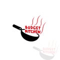 Abstract restaurant logo with budget kitchen design