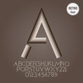 Abstract Retro Alphabet and Digit Vector Royalty Free Stock Photo