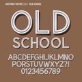 Abstract Retro Alphabet and Digit Vector Royalty Free Stock Photo