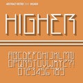 Abstract Retro Alphabet and Digit Vector Royalty Free Stock Photo
