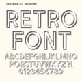 Abstract Retro Alphabet and Digit Vector Royalty Free Stock Photo