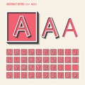 Abstract Retro Alphabet and Digit Vector Royalty Free Stock Photo
