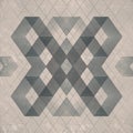 An abstract retro background with symmetrical ornamentation. 3d rendering Royalty Free Stock Photo