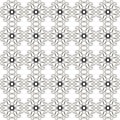 Abstract retro black and white seamless pattern. Royalty Free Stock Photo