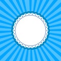 Abstract retro blue sunburst vector background flat design Royalty Free Stock Photo