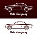 Abstract retro car design. Royalty Free Stock Photo