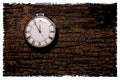 Abstract Retro Clock Background Photo. Vintage old and Dusty
