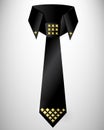 Abstract retro cravat, tie with stud