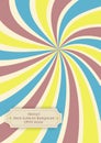 Abstract retro curve sunburst background, retro colorful style of curve line, vertical style