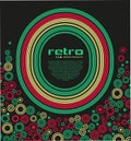 Abstract retro disco background - vector. Royalty Free Stock Photo