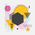 Abstract retro geometric vector background for book, web design Royalty Free Stock Photo