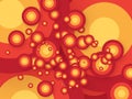Abstract retro orange circle background Royalty Free Stock Photo