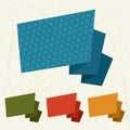 Abstract retro origami banners and speech bubbles Royalty Free Stock Photo