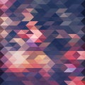 Abstract retro pattern of geometric shapes. Colorful gradient mosaic backdrop. Geometric hipster triangular background, vector