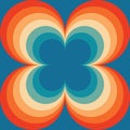 Abstract Retro Seamless Backround Orange Blue Vintage Seamless Pattern Repeating Pattern