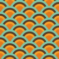 Abstract Retro Seamless Backround orange brown blue Vintage Seamless Pattern Repeating Pattern