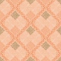 Abstract retro seamless pattern. vintage ornament endless background. Vector flat illustration Royalty Free Stock Photo