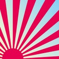 Abstract retro sunrise background. Vector.