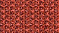 Abstract Retro Triangles Ornament. Geometric Seamless Pattern Design Template. Triangular Shapes. Red Orange Brown Color Theme