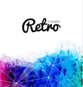 Abstract retro triangular background, colorful rainbow retro hipster backdrop