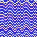 Abstract retro wavy line art pattern