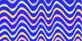 Abstract retro wavy line art pattern
