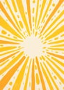 Abstract retro yellow light bright burst sunburst ray sun illustration background Royalty Free Stock Photo