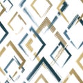 Abstract rhomb seamless pattern. Repeating gold grunge backdrop. Random rhombus. Background golden printed. Geometric texture. Rep Royalty Free Stock Photo