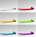 Abstract Ribbon Background Set Royalty Free Stock Photo