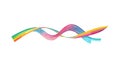 Abstract Ribbon Swirl Gradient Vector Graphic Element, vector design Generative AI Royalty Free Stock Photo