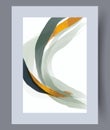 Abstract ribbons aesthetic wind wall art print