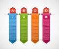 Abstract ribbons infographics design template.