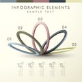 Abstract ring shape infographics Royalty Free Stock Photo