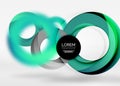 Abstract rings composition in grey 3d space with blurred effects Royalty Free Stock Photo