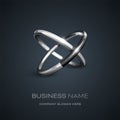 Abstract rings logo design