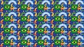 Seamless pattern 2023 Abstract Soccer Competition Football Championship, Conmebal Copa, America, SÃÂ£o Paulo, Columbia, Argentina