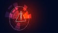 Abstract Risk Warning Symbol Danger Concept Background Speed Background Computer hacking, warning, being invaded by viruses,