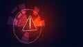 Abstract Risk Warning Symbol Danger Concept Background Speed Background Computer hacking, warning, being invaded by viruses, Royalty Free Stock Photo